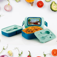 5621 Double Layer Lunch Box Stylish Lid Lunch Box With Fork & Spoon Lunch Box For Children School Lunch Box