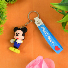 Cute Cartoon Silicone 3D Key Chain with Metal Hook & Strap (Pack of 1)