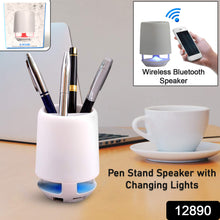 12890 Multifunctional 4 Compartment Pen Holder With Bluetooth Speaker 5 W Bluetooth Speaker Laptop  Desk Speaker  Table Lamp  Night Lamp Smart Color Changing Pen Stand Wireless Bluetooth Speaker