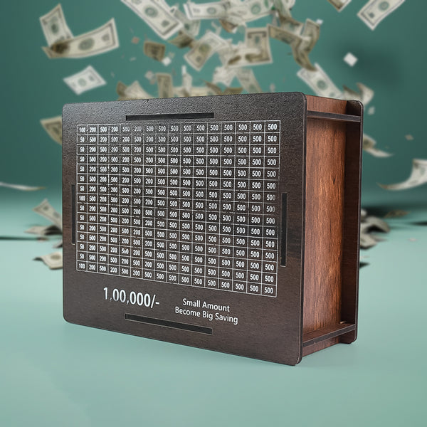 Wooden Money  Piggy Bank Money Box (1 Pc  1 Emoji Pan)