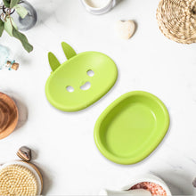Soap Box Drain soap Box Cute Rabbit Shape Double soap Bowl Box Plastic Rack Storage Rack Bathroom Toilet Storage Box ,Sabudani
