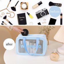 3-in-1 Waterproof Transparent Travel Toiletry Bag Set