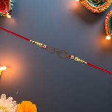 Trendy Bro 1 Rakhi With Stylish Wooden Centerpiece And Decorative Beads