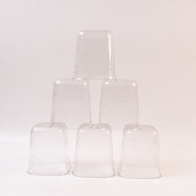 6pc Transparent Diamond Medium Serving Glass Set Glass Set For Water Juice Etc