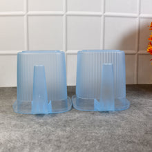 Plastic Transparent Bathroom Water Mug (4 Pc  Mix Colour  1000 Ml)