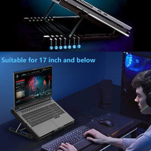 Laptop Cooler Cooling Pad With 2 Quiet Led Fans Dual Usb Ports Portable Ultra Slim Usb Powered 7 Heights Adjustable Laptop Stand For Gaming Laptop