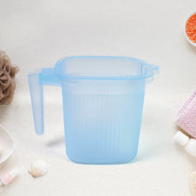 Plastic Transparent Bathroom Water Mug (4 Pc  Mix Colour  1000 Ml)