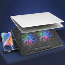 Laptop Cooler Cooling Pad With 2 Quiet Led Fans Dual Usb Ports Portable Ultra Slim Usb Powered 7 Heights Adjustable Laptop Stand For Gaming Laptop